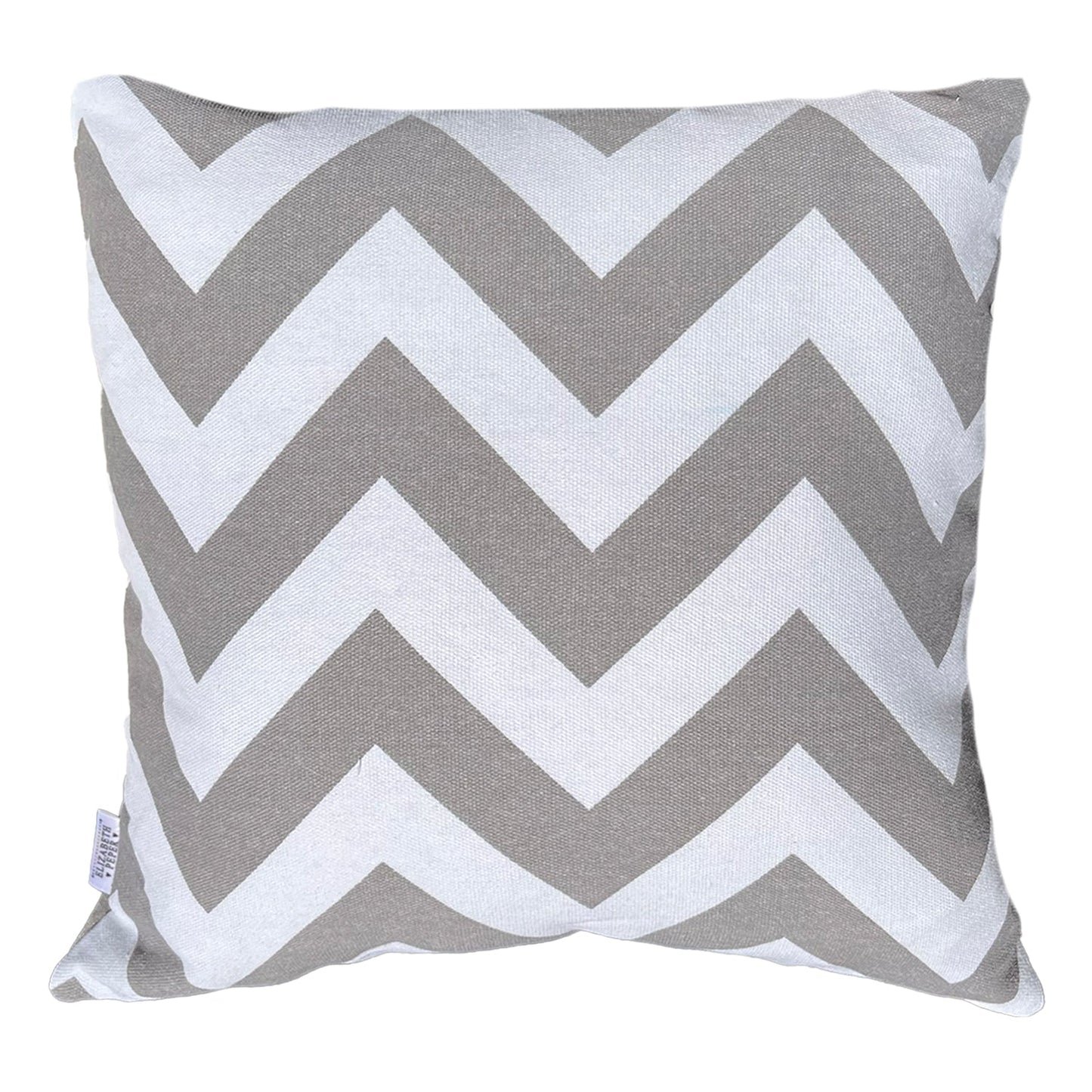 Funda Cojin Decorativo Diseño ZigZag Gris