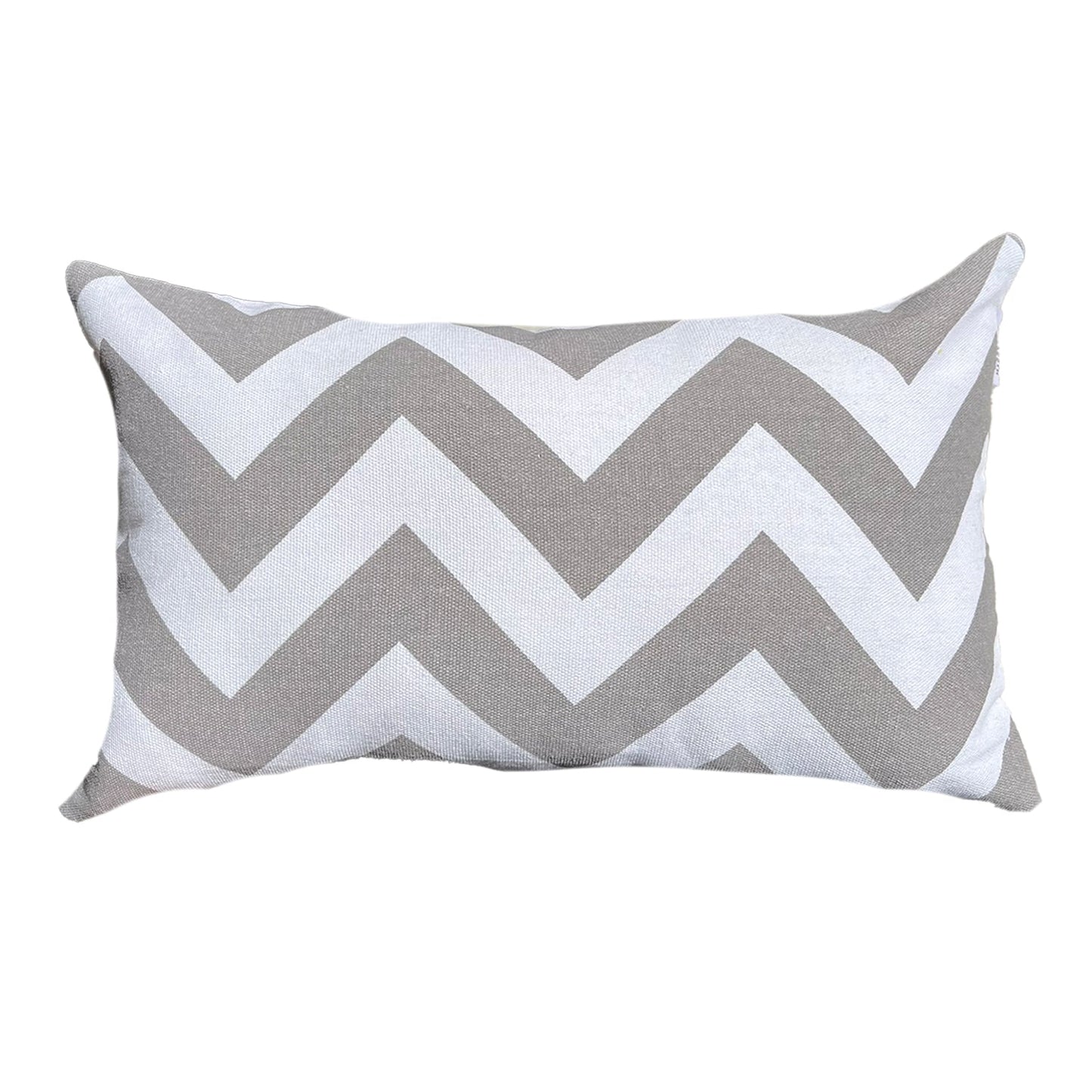 Funda Cojin Decorativo Diseño ZigZag Gris