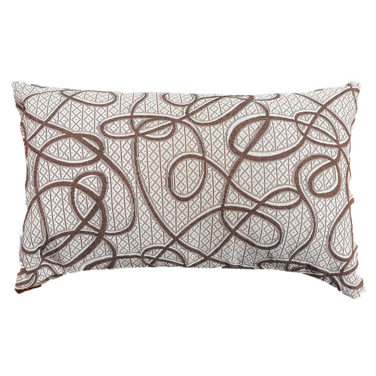 Funda Cojin Decorativo Diseño Cordon Café