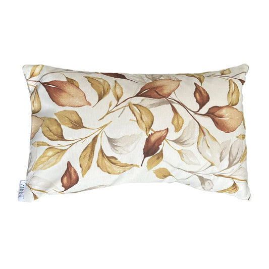Funda Cojin Decorativo Diseño Hojas Café