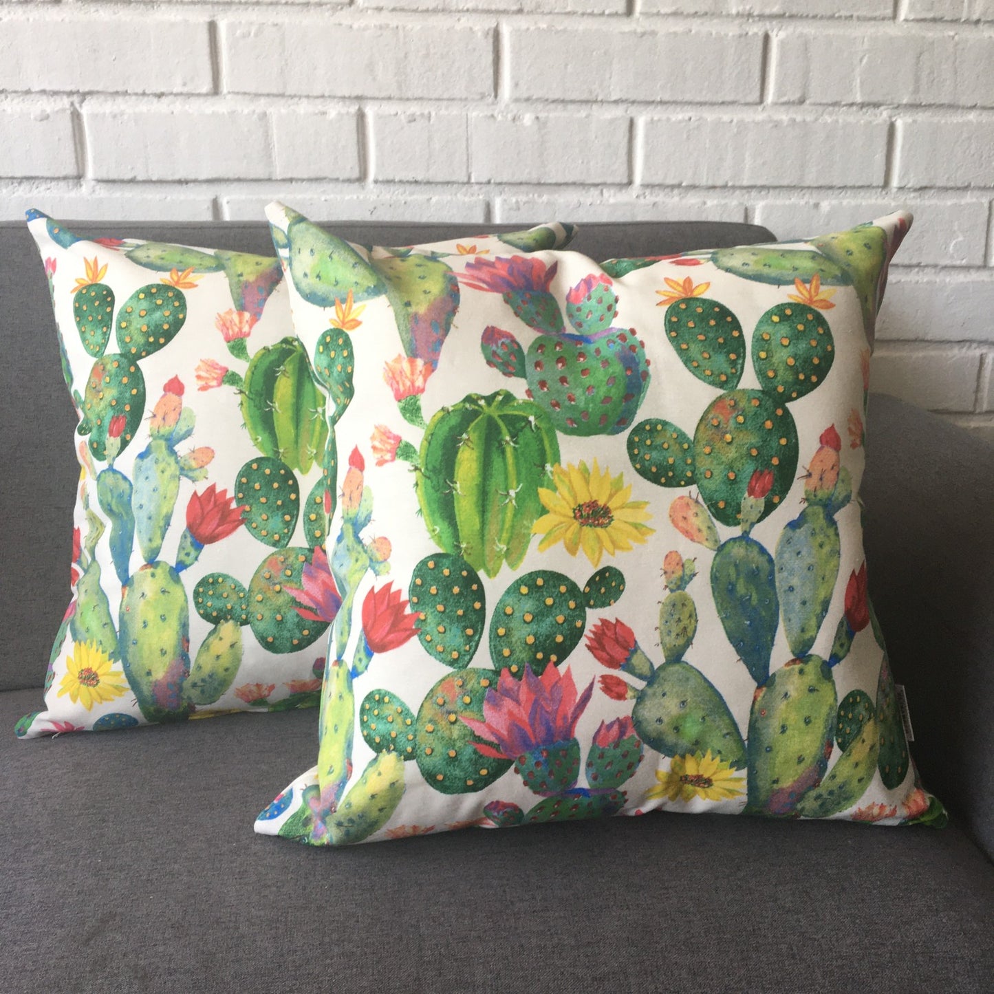 Funda Cojín Decorativo diseño Cactus Verde