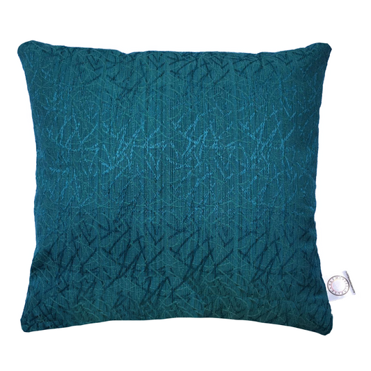 Funda para Cojín Decorativo Turquesa con Textura