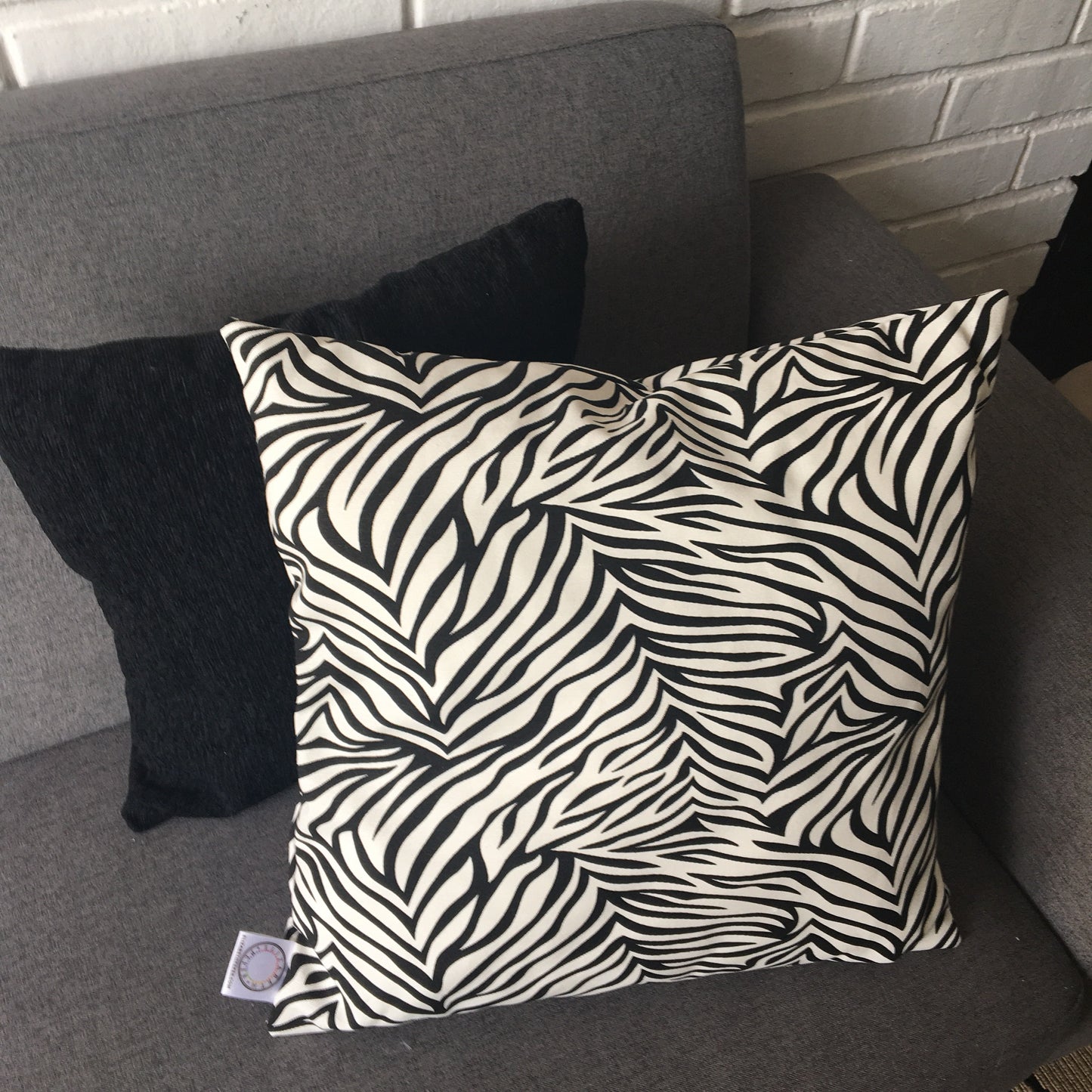 Funda Cojín Decorativo diseño Cebra Blanco y Negro