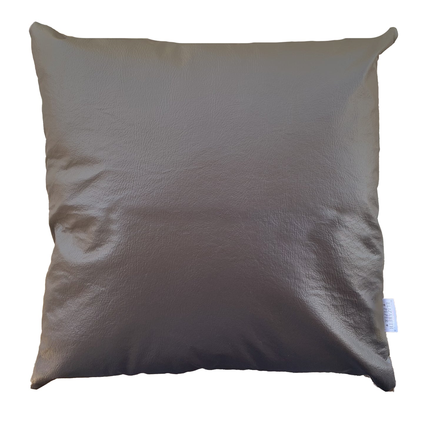 Funda Cojín Decorativo EcoCuero Café Oscuro