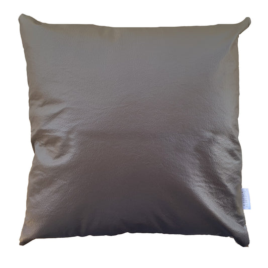 Funda Cojín Decorativo EcoCuero Café Oscuro