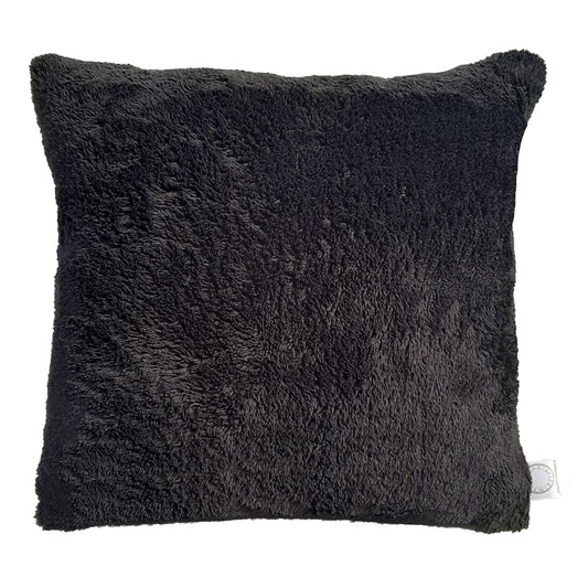 Funda Cojín Decorativo diseño Tela Negro Corderito