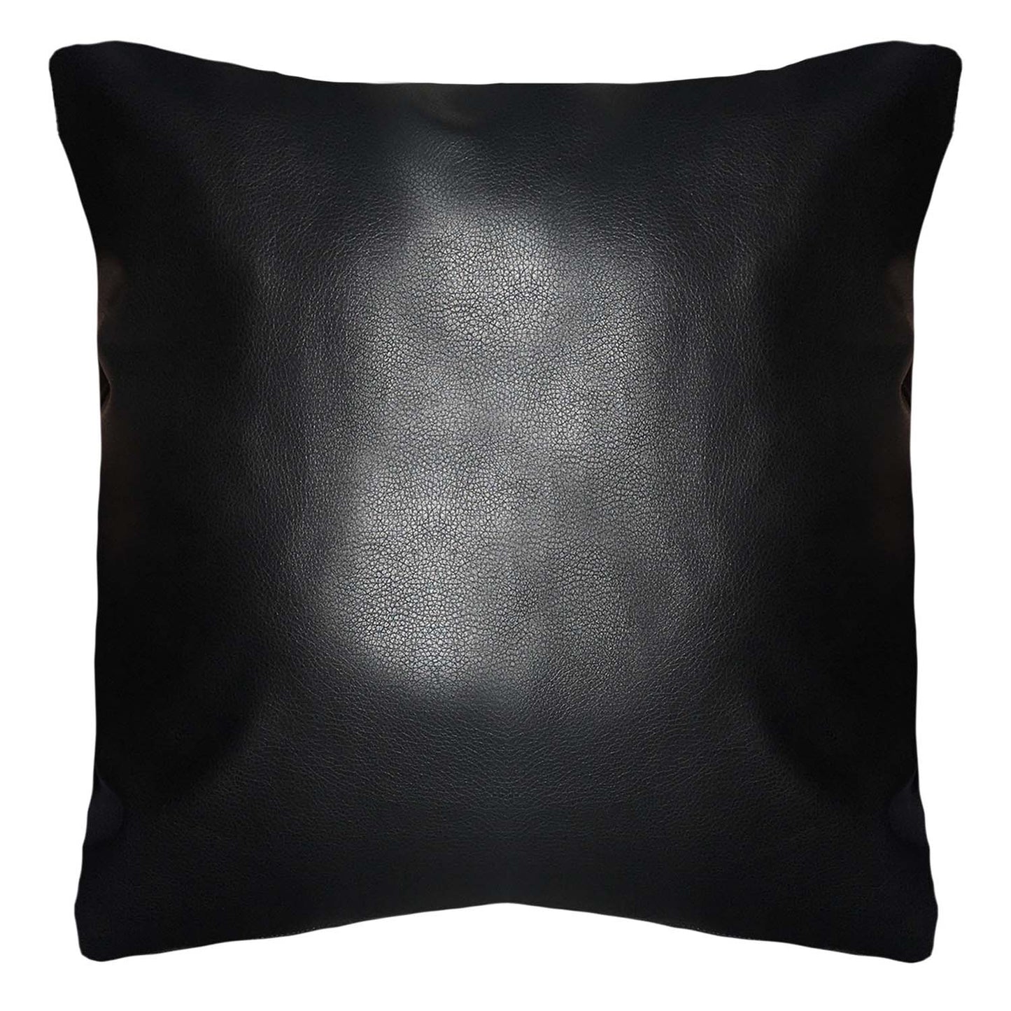 Funda Cojín Decorativo EcoCuero Negro