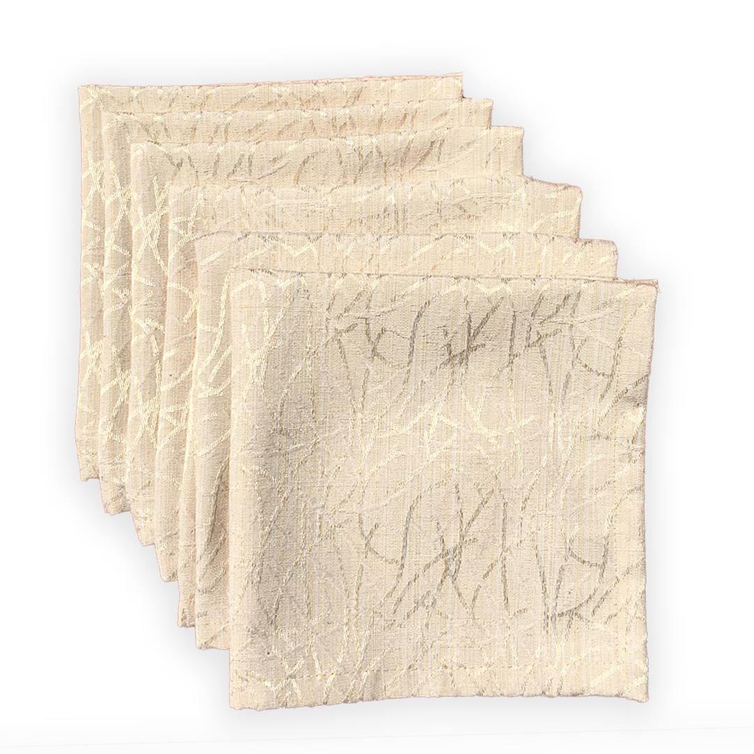 Juego De Servilletas De Tela Color Crema
