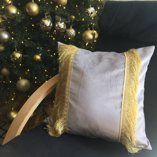 Funda Cojín Decorativo diseño Festivo Gris