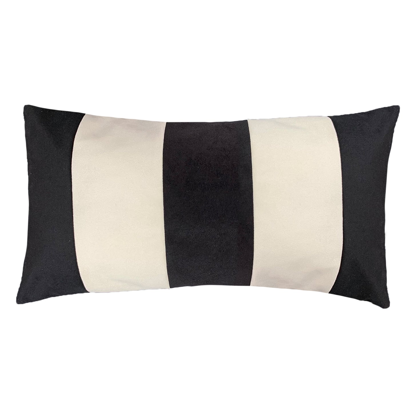 Funda Cojín Decorativo diseño Franjas Blanco y Negro