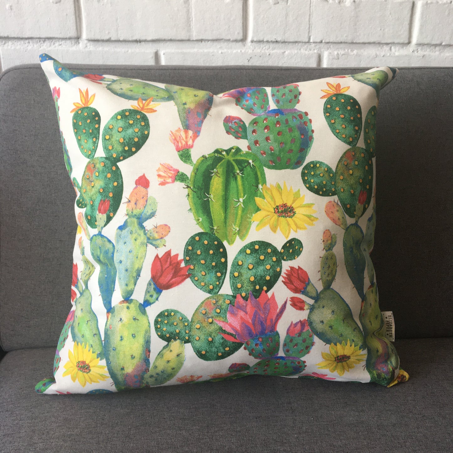Funda Cojín Decorativo diseño Cactus Verde
