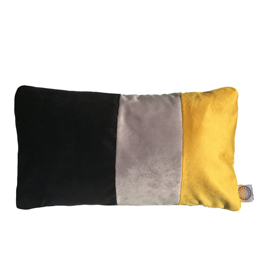 Funda Cojín Decorativo diseño Dorado Gris y Negro