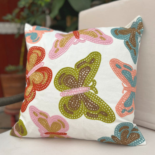 Funda Cojin Decorativo Diseño Mariposas