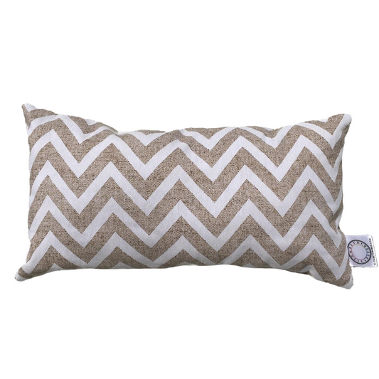 Funda para Cojín Decorativo Crema con Rayas Blancas