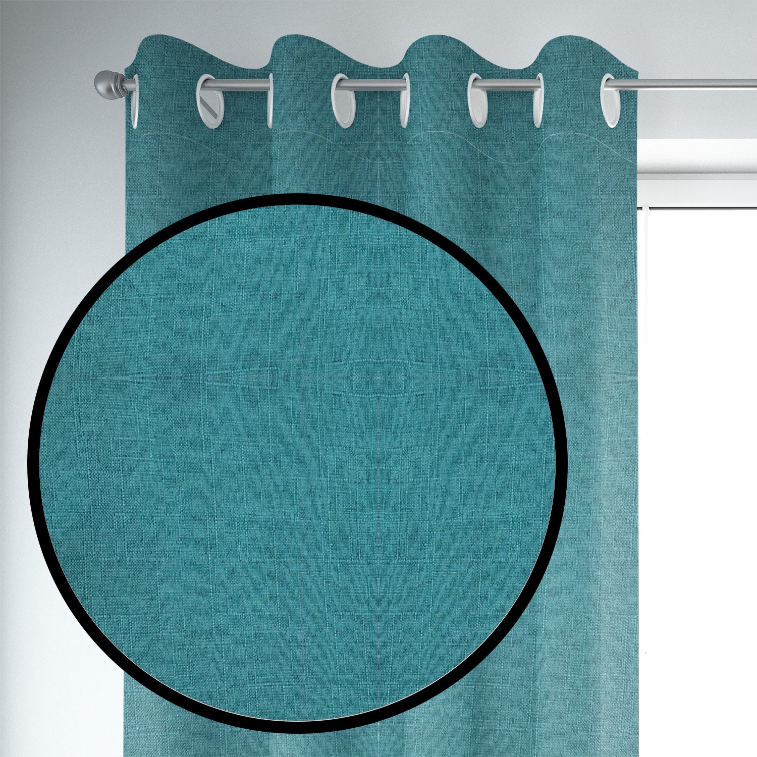 Set de Cortinas Blackout 2 Paños de 140 x 220 cm Turquesa