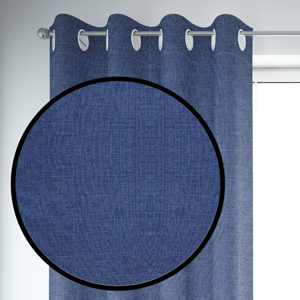 Set de Cortinas Blackout 2 Paños de 140 x 220 cm Azul