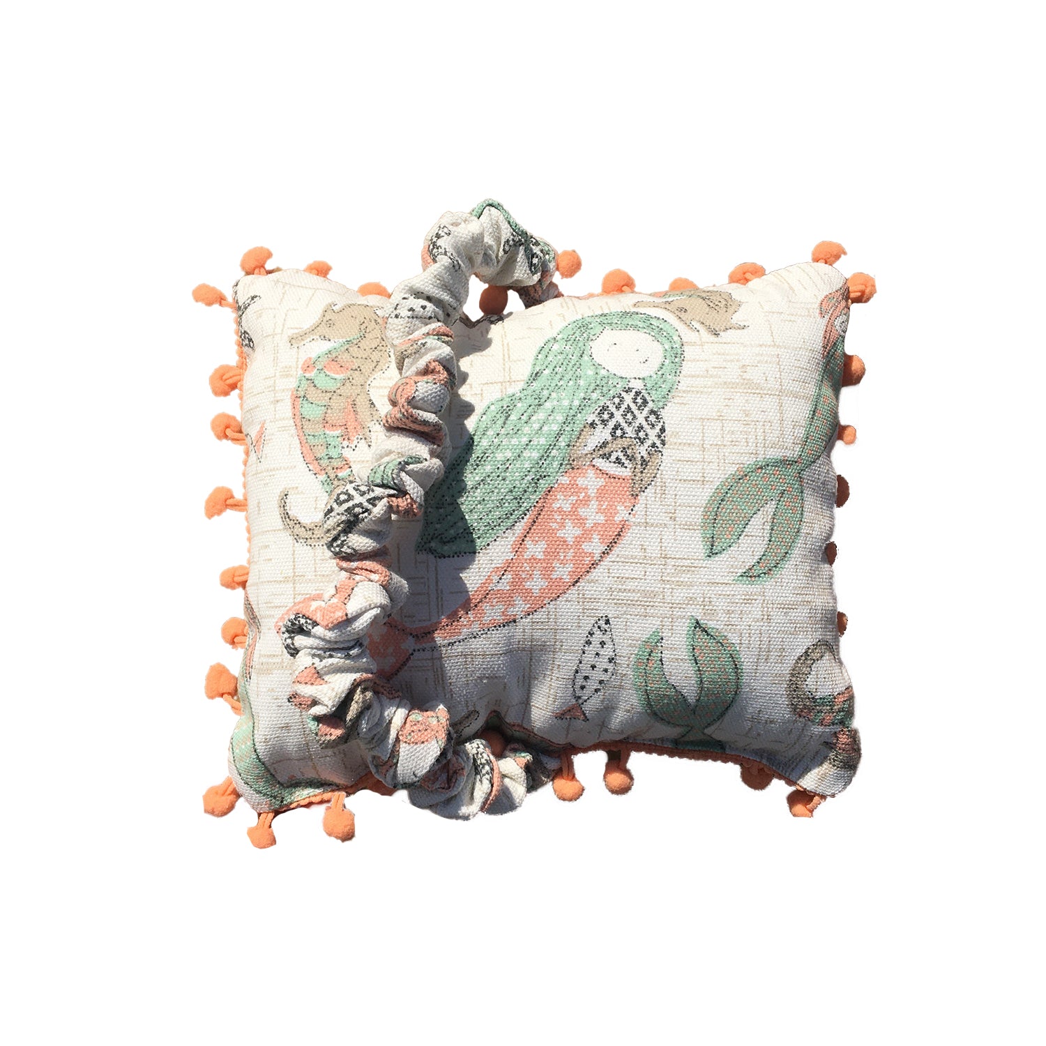 Cojin Para Embarazada Y Lactancia Diseño Beige Y Naranja