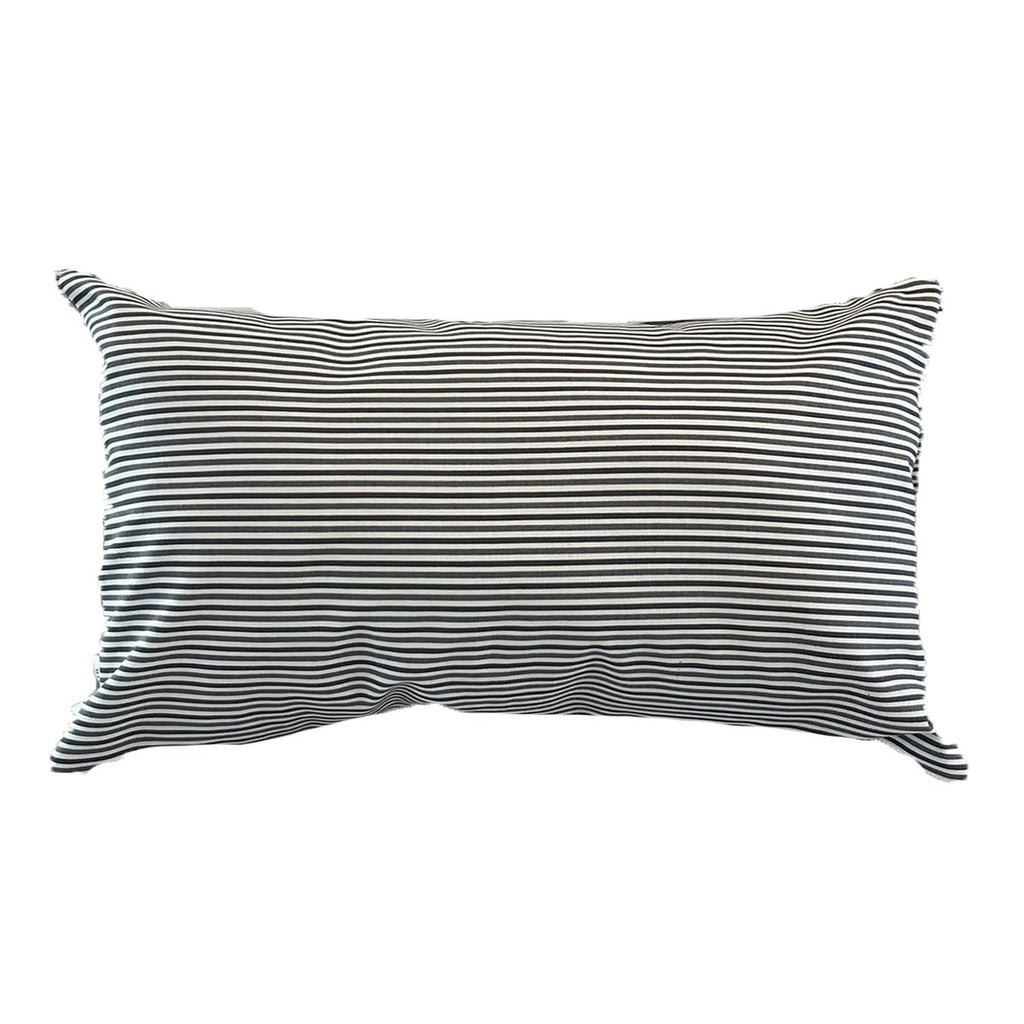 Funda Cojin Decorativo Diseño Rayas Gris