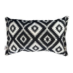 Funda Cojin Decorativo Diseño Rombo Negro