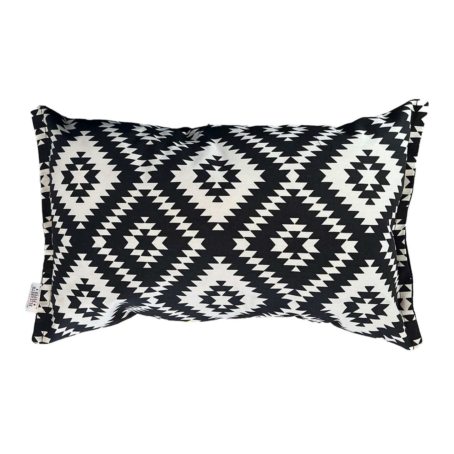Funda Cojin Decorativo Diseño Rombo Negro