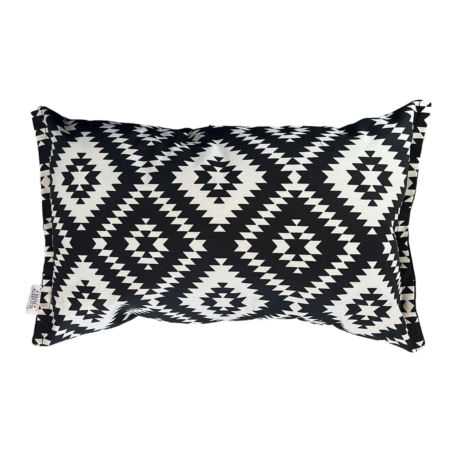 Funda Cojin Decorativo Diseño Rombo Negro