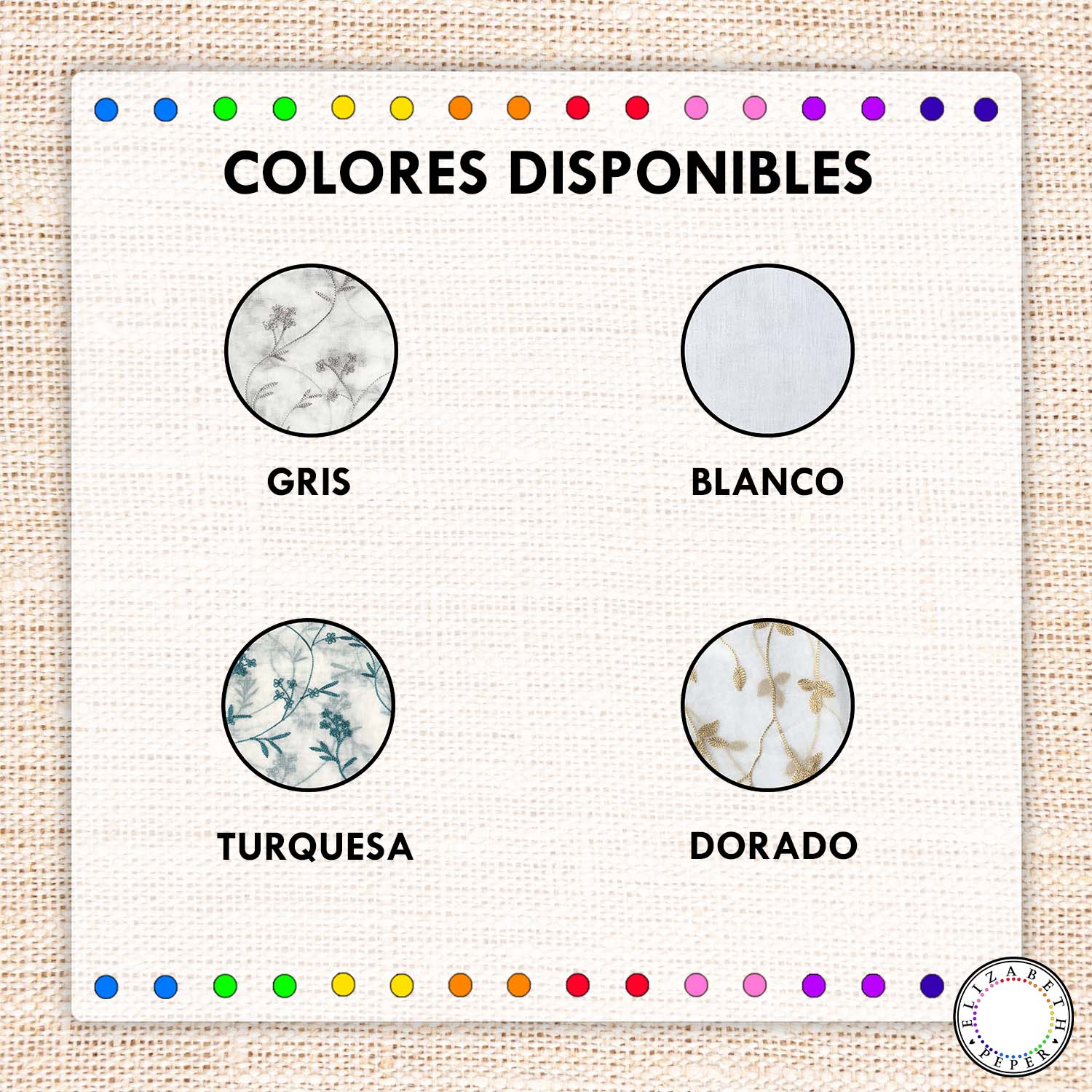 Set de Cortinas Visillo 2 Paños de 140 x 220 cm Gris