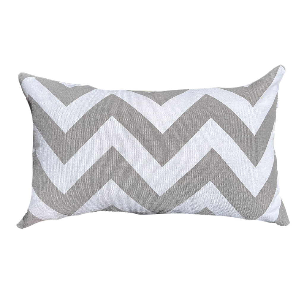 Funda Cojin Decorativo Diseño ZigZag Gris
