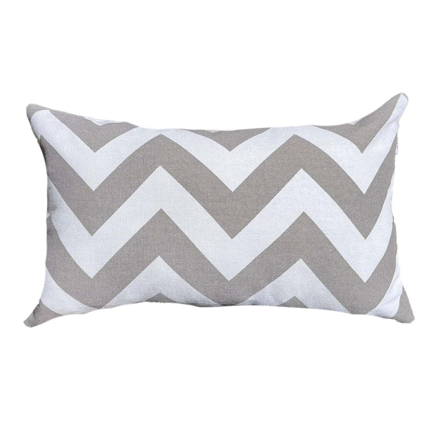 Funda Cojin Decorativo Diseño ZigZag Gris
