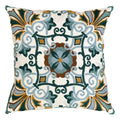 Funda Cojin Decorativo Diseño Azulejo Turquesa