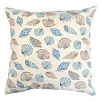 Funda Cojin Decorativo Diseño Caracoles Azul
