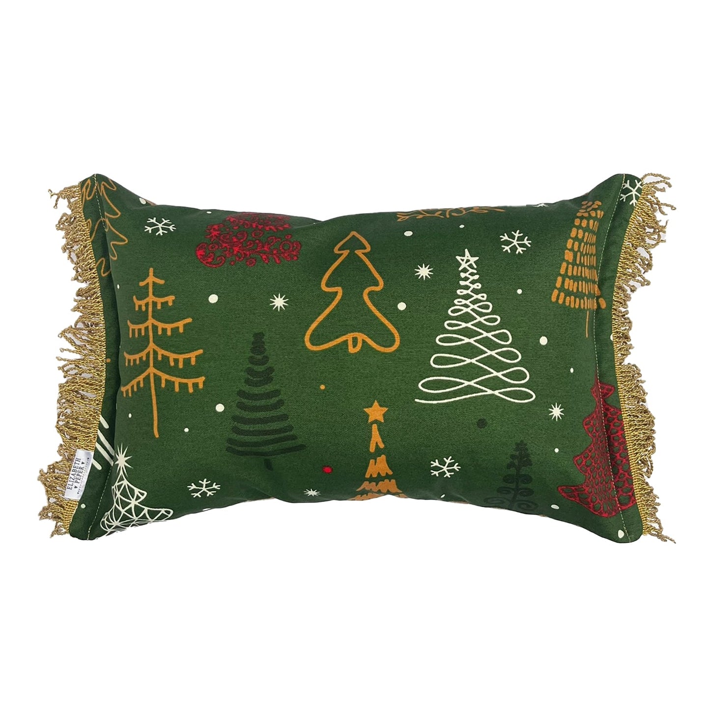 Funda Cojin Decorativo Diseño Festivo Verde