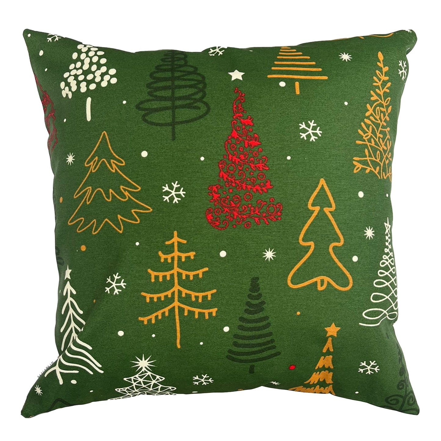 Funda Cojin Decorativo Diseño Festivo Verde
