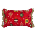 Funda Cojin Decorativo Diseño Festivo Rojo