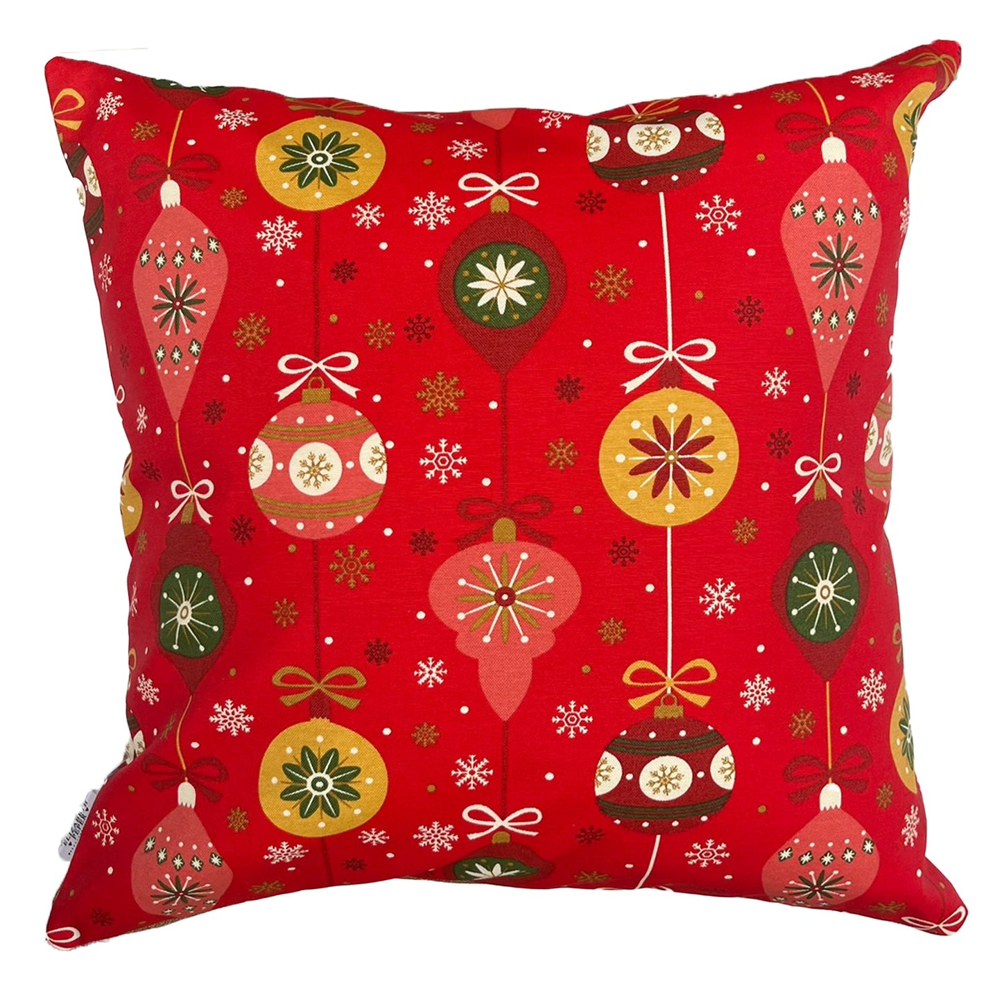 Funda Cojin Decorativo Diseño Festivo Rojo