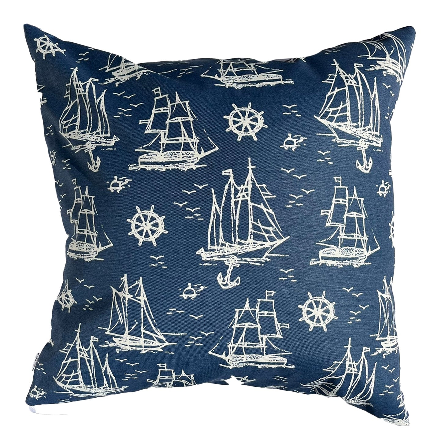 Funda Cojin Decorativo Diseño Barcos Azul