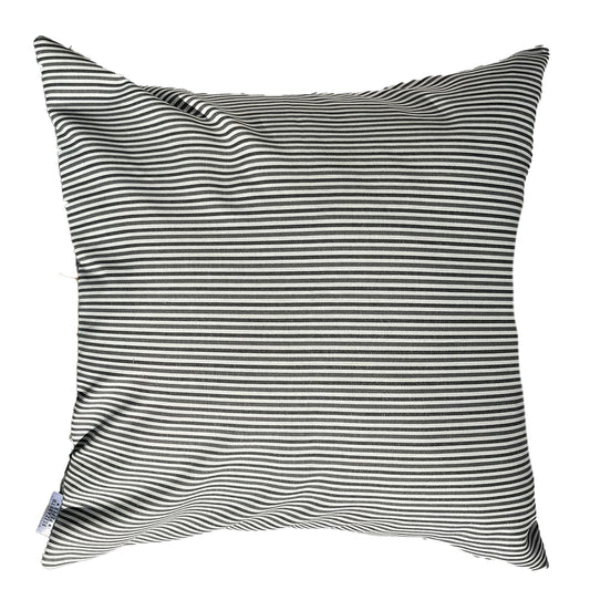 Funda Cojin Decorativo Diseño Rayas Gris