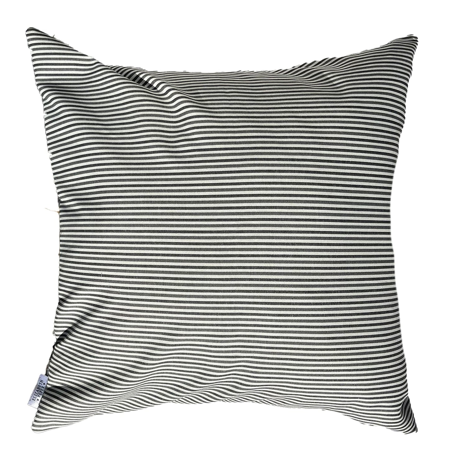 Funda Cojin Decorativo Diseño Rayas Gris