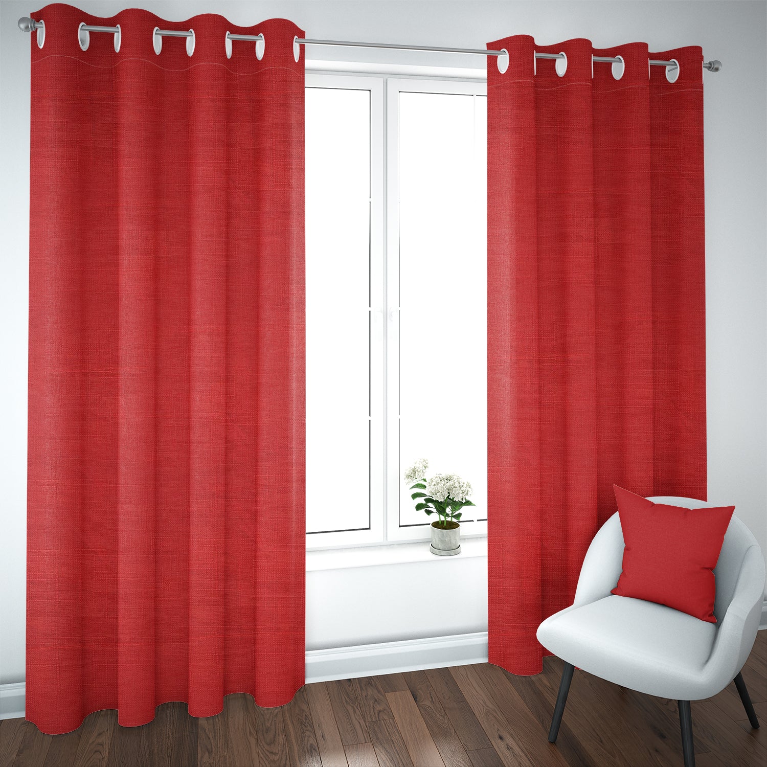 Set de Cortinas Blackout 2 Paños de 140 x 220 cm Rojo