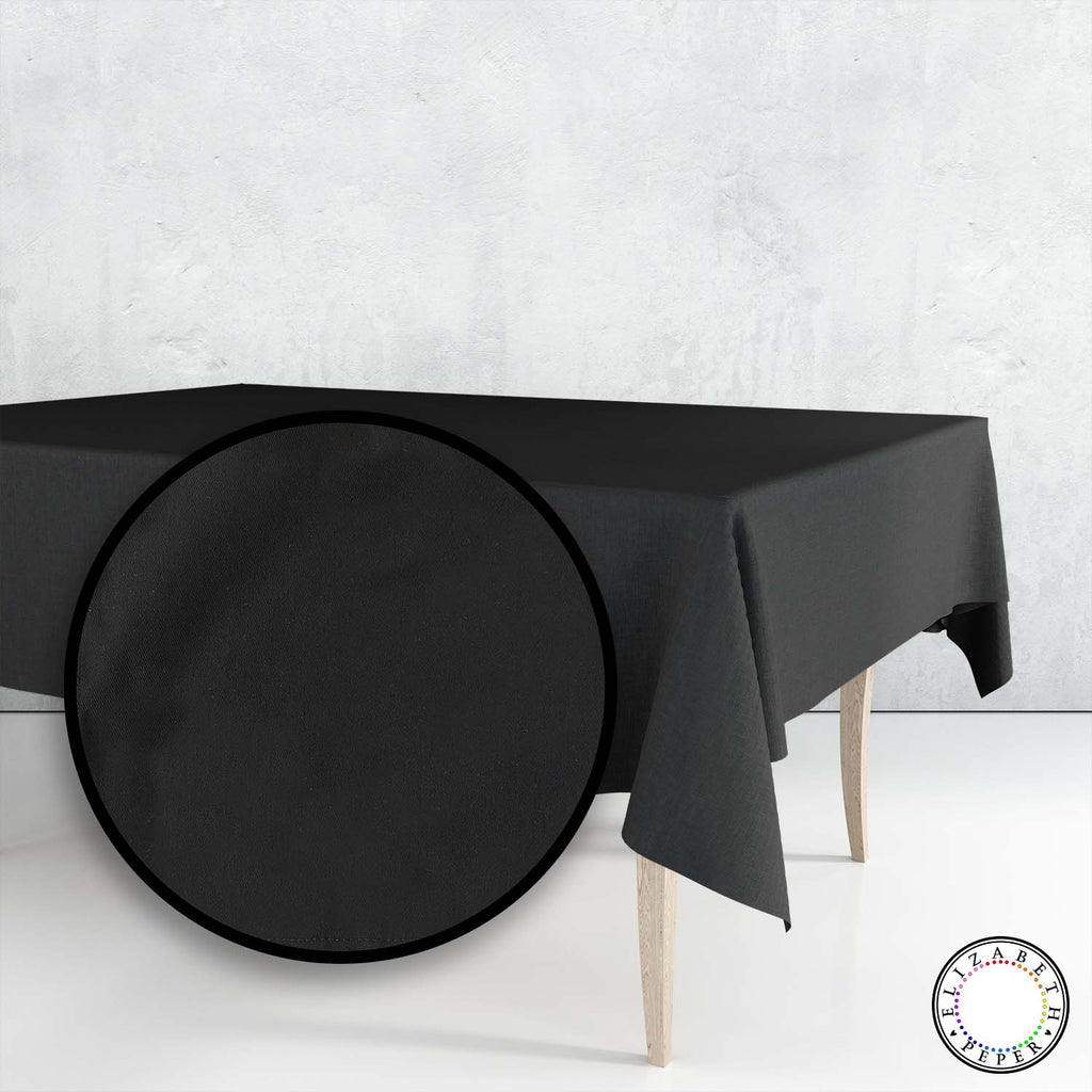 Mantel Para Mesa De Tela Color Negro