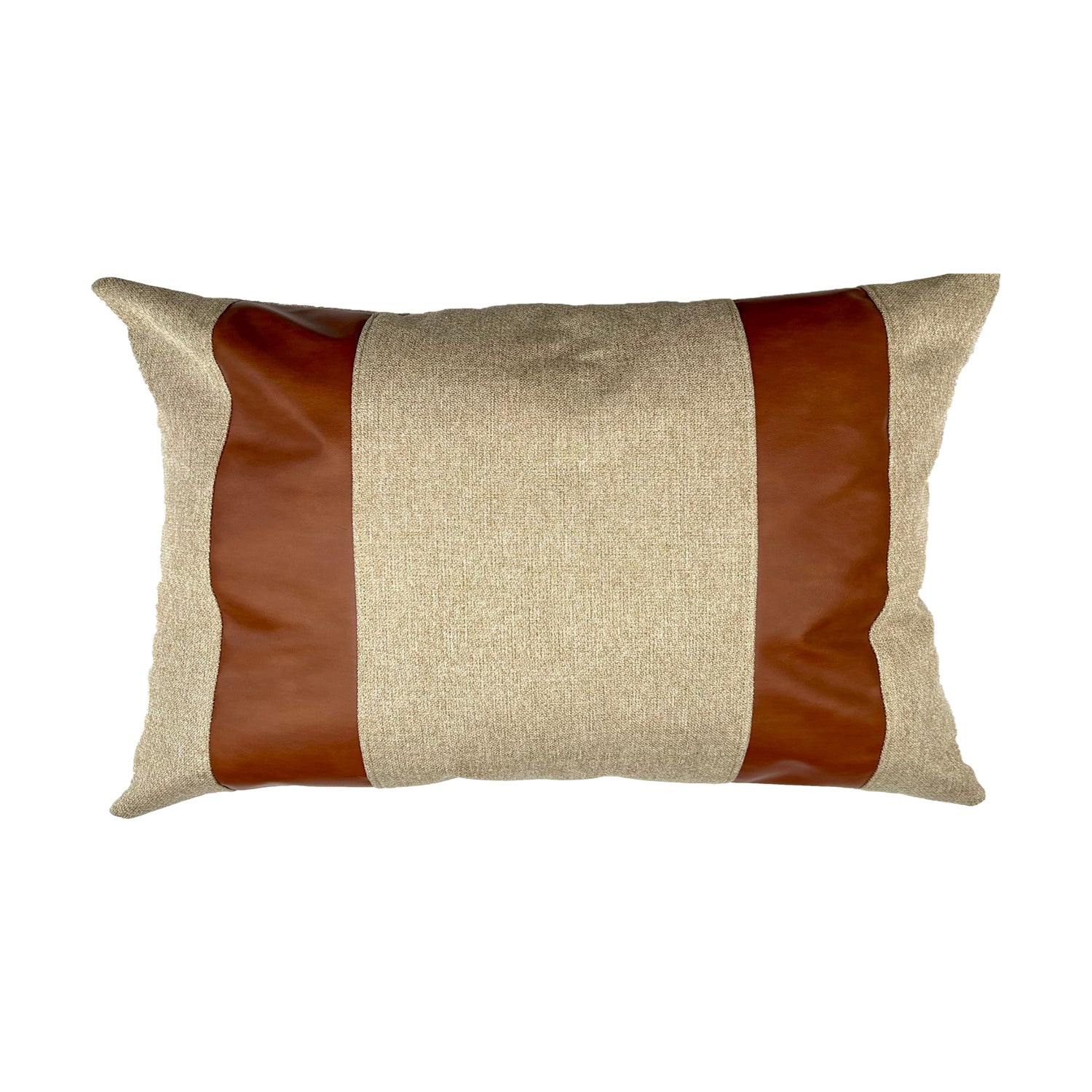 Funda Cojin Decorativo Diseño Lino Cafe Ecocuero