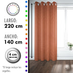 Set de Cortinas Blackout 2 Paños de 140 x 220 cm Naranja