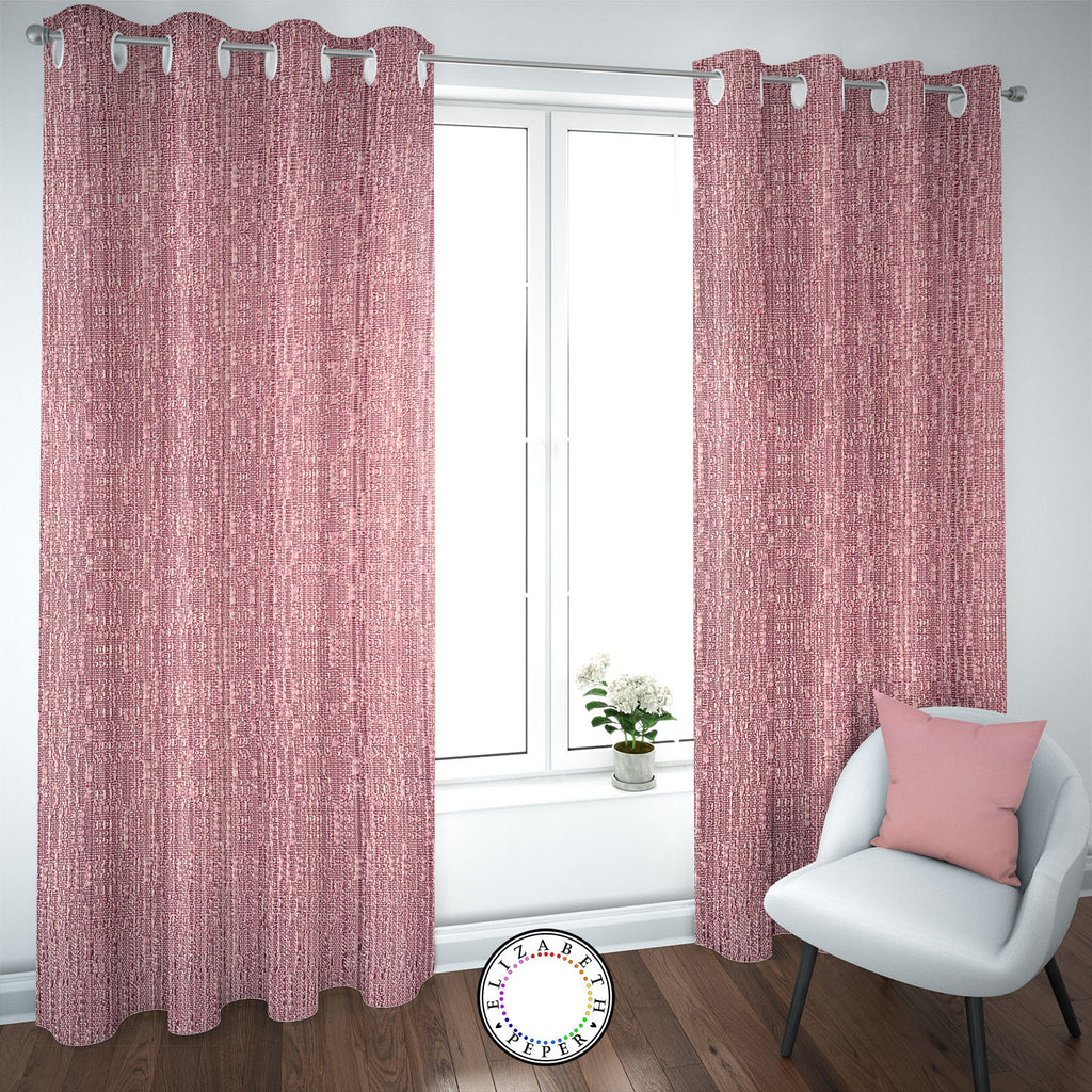 Set de Cortinas Hogar 2 Paños de 140 x 220 cm Rosa