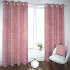 Set de Cortinas Hogar 2 Paños de 140 x 220 cm Rosa