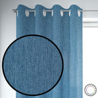 Set de Cortinas Textura Lino 2 Paños de 145 x 220 cm Azul