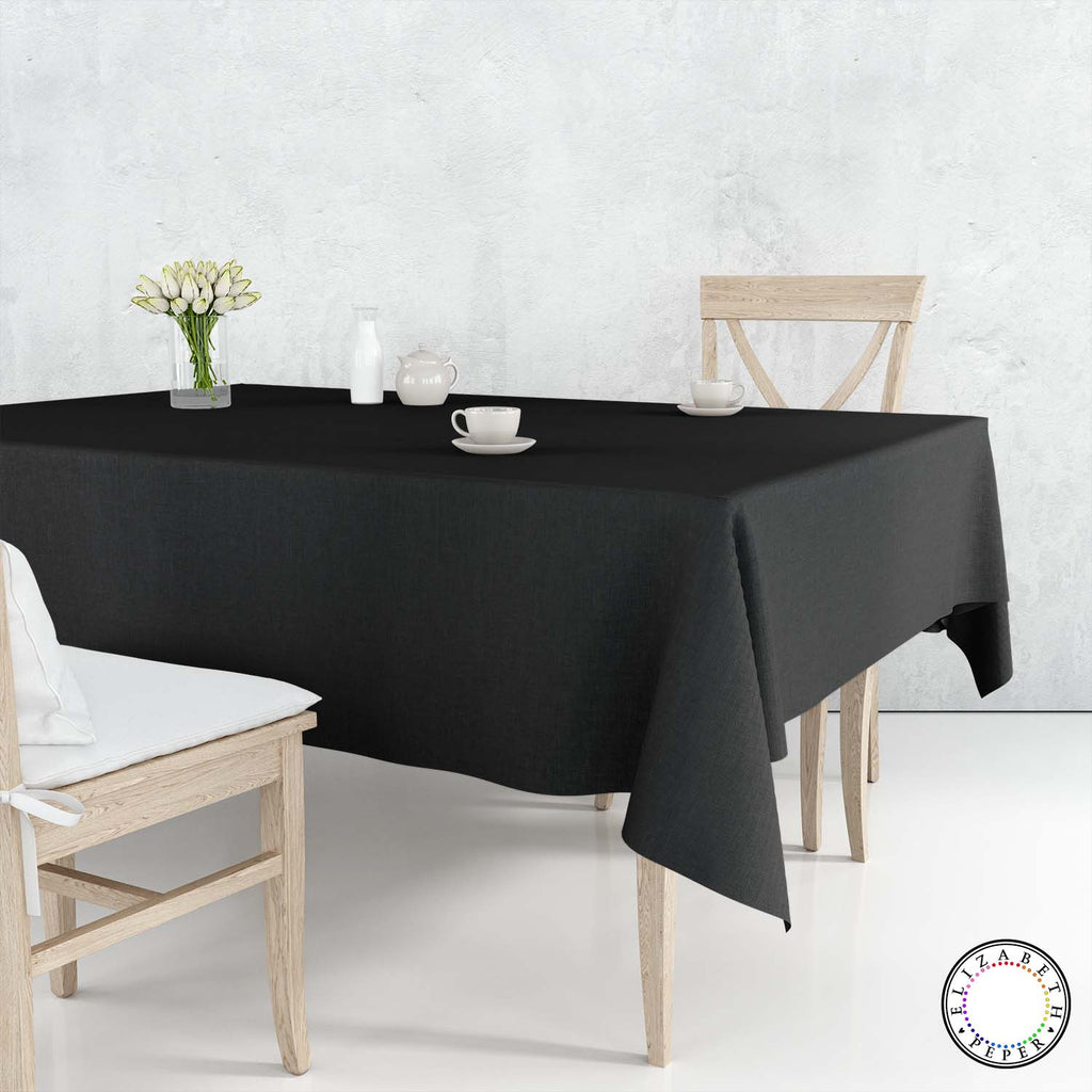Mantel Para Mesa De Tela Color Negro
