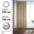 Set de Cortinas Blackout 2 Paños de 140 x 220 cm Beige