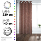 Set de Cortinas Hogar 2 Paños de 140 x 220 cm Cafe