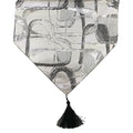 Camino De Mesa Con Diseño Gris con Negro