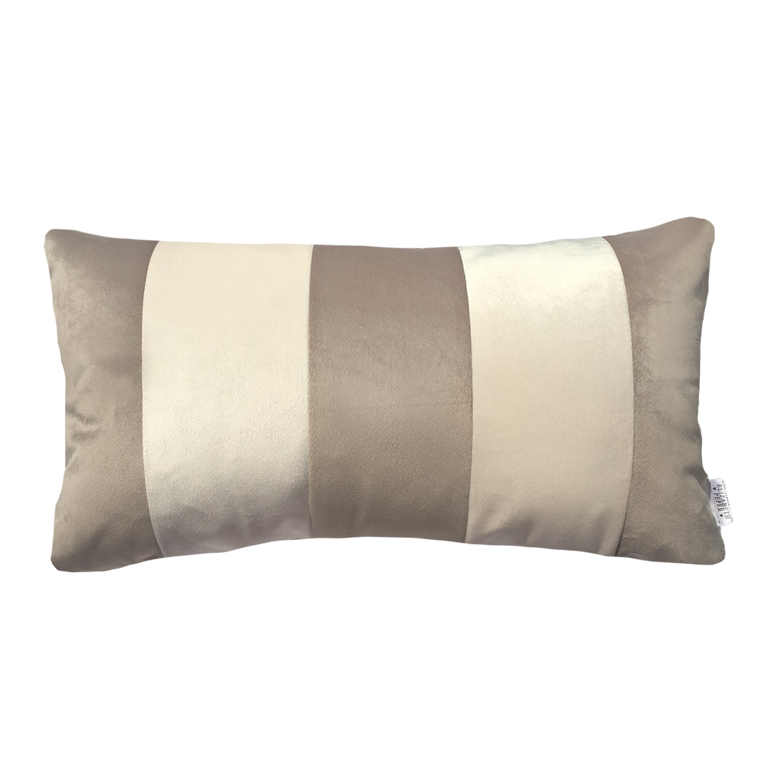 Funda Cojín Decorativo diseño Beige y Blanco