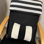 Funda Cojín Decorativo diseño Franjas Blanco y Negro
